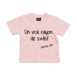 tshirt-bébé-rose-poudre-rayon-de-soleil