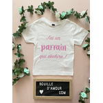 T-shirt personnalisé enfant j'ai un parrain qui déchire