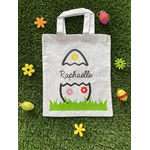 Mini tote bag personnalisé oeuf de pâques