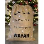 Hotte de noël personnalisée "Le père noël est passé pour"