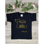 T-shirt enfant personnalisé "Bonne fête au meilleur des papas"