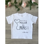 T-shirt bébé personnalisé Bonne fête au meilleur des papas