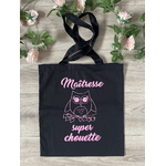 Tote bag personnalisé "Maîtresse super chouette"