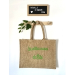 Sac cabas en jute personnalisé Les petites courses de