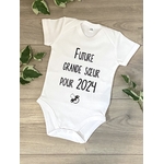 Body personnalisé annonce grossesse future grande soeur