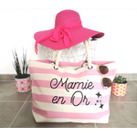 Sac de plage personnalisable mamie en Or