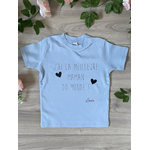 T-shirt bébé personnalisé Jai la meilleure maman du monde