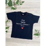 T-shirt personnalisé pour bébé et si je t'appelais marraine d'amour