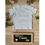 T-shirt bébé personnalisé Bonne fête à la meilleure des mamans