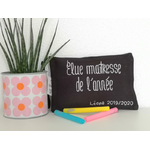 Pochette coton personnalisé Elue maîtresse de lannée - cadeau maitresse