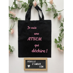Tote bag atsem personnalisé Je suis une Atsem qui déchire