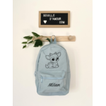 Sac à dos faon bleu personnalisable