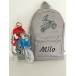 Sac à dos moto personnalisé avec prénom