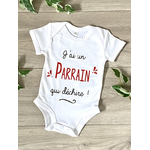 Body parrain personnalisé %22J'ai un parrain qui déchire%22