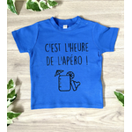 T-shirt bébé cest lheure de lapéro