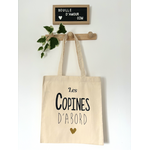 Tote bag personnalisé les copines d'abord