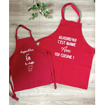 Duo de tabliers personnalisés
