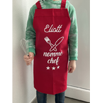 Tablier enfant personnalisé %22chef 3 étoiles%22
