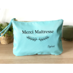 Trousse personnalisée Merci Maîtresse bleu