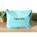 Trousse personnalisée votre texte bleu