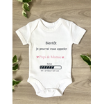 Body personnalisé annonce grossesse papi et mamie