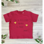 T-shirt pour bébé personnalisé jai la meilleure maman du monde