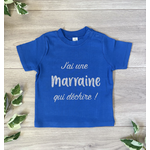 T-shirt bébé personnalisé j'ai une marraine qui déchire