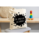 Tote bag personnalisé je peux pas j'ai bêtises