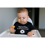T-shirt bébé personnalisé aujourdhui je sauve le monde après le goûter