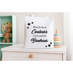 Tote bag personnalisé rêves ta vie en couleur c'est le secret du bonheur
