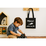 Tote bag personnalisé motard de père en fils