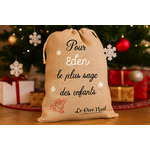 Hotte de noël personnalisée pour le plus sage des enfants