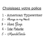 Choix de la police