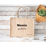 Sac cabas en jute personnalisé Mamie parfaite