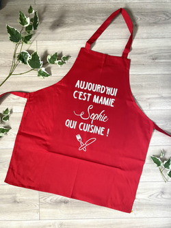 Tablier de cuisine personnalisé spécial mamies gaufres chant