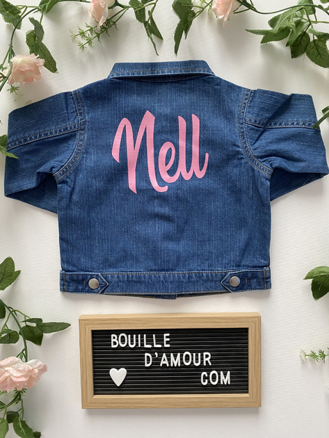 Veste bébé personnalisée prénom + team personnalisée