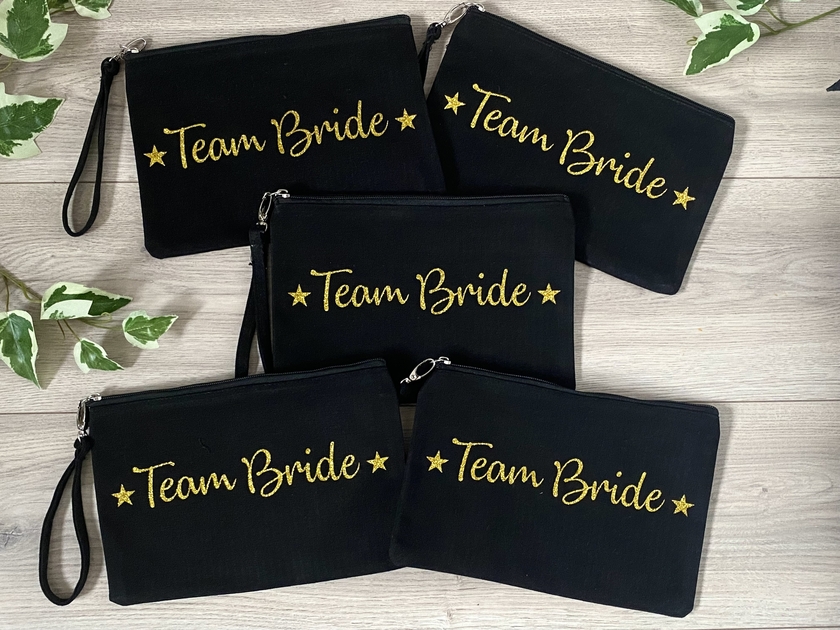 Pochette personnalisée "Team bride"