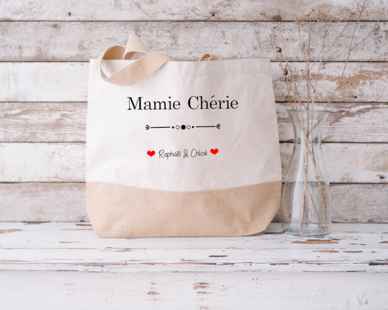 Sac cabas personnalisé mamie chérie