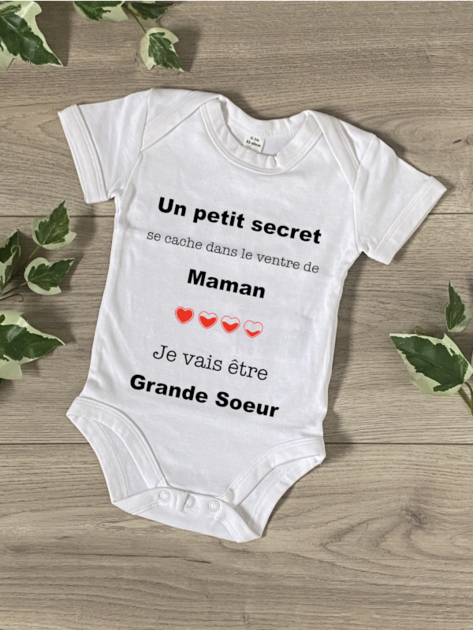 Body personnalisé future grande soeur