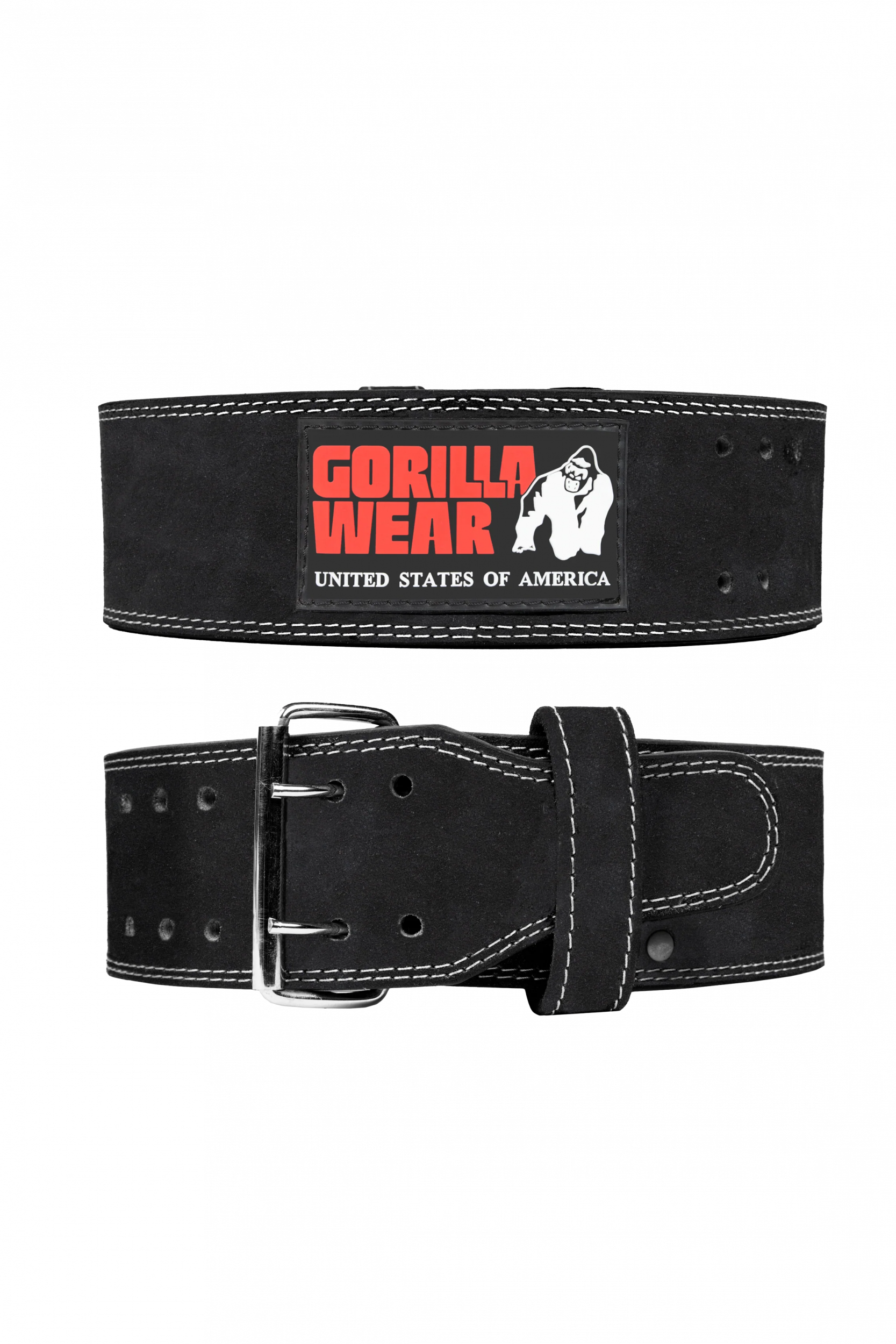 Gorilla Wear Gorilla Wear 4 Inch Leather Lifting Belt - Black, vue officielle principale