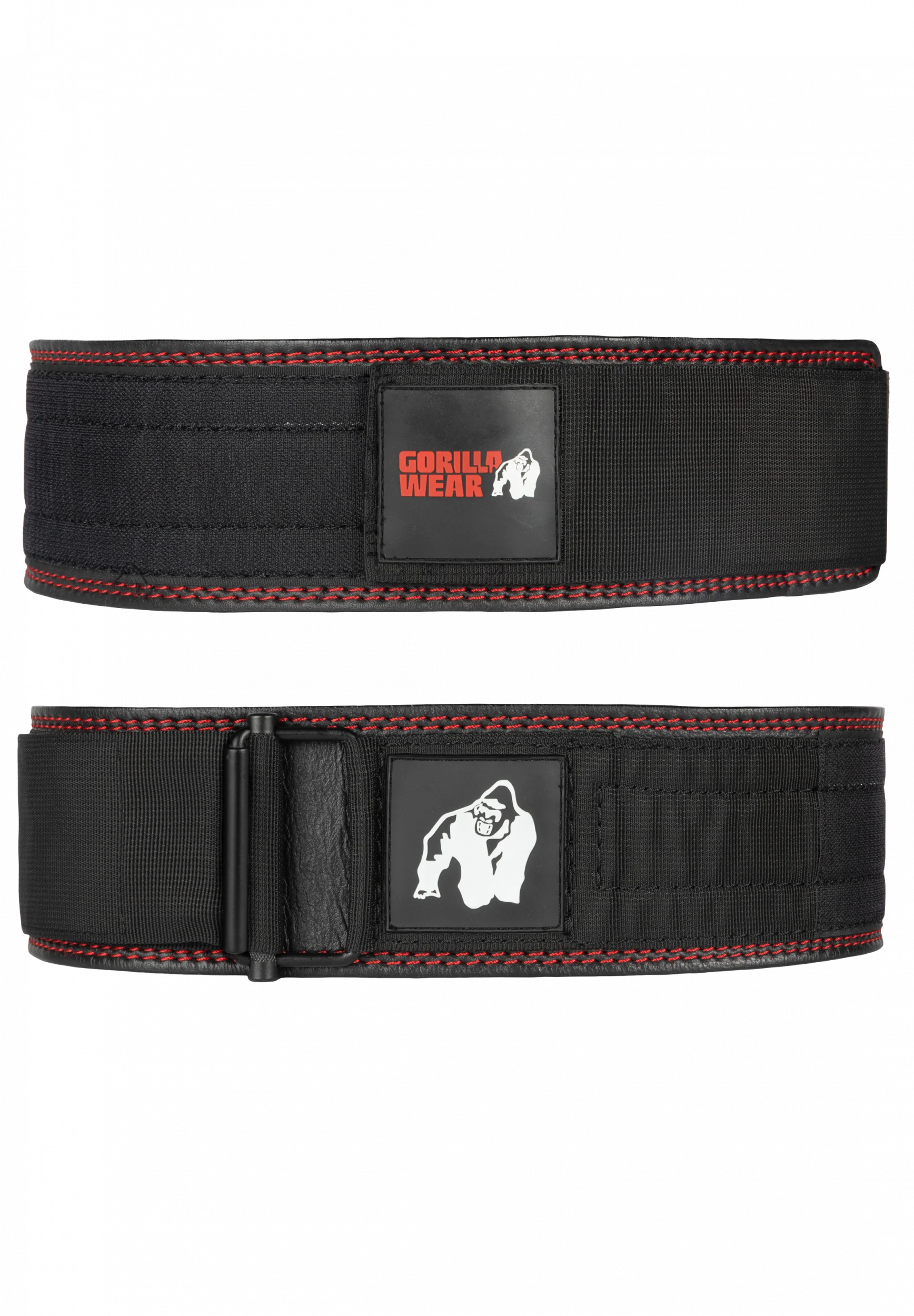 Gorilla Wear Gorilla Wear 4 Inch Premium Leather Lifting Belt - Black, vue officielle principale