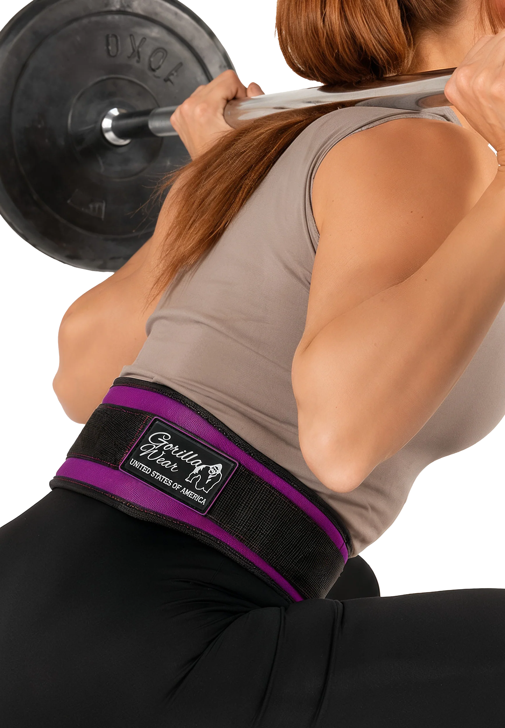 Gorilla Wear Gorilla Wear 4 Inch Womens Lifting Belt - Black/Purple, vue officielle secondaire