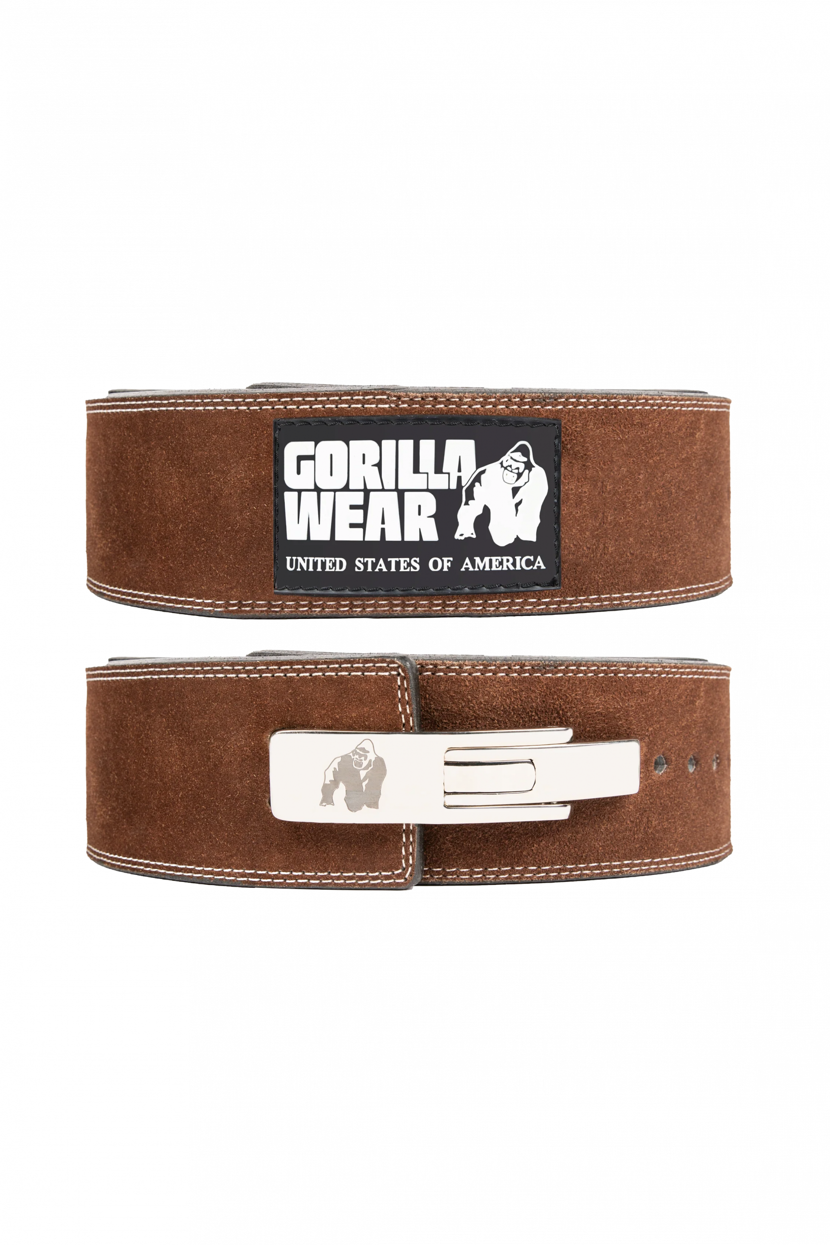 Gorilla Wear Gorilla Wear 4 Inch Leather Lever Belt - Brown, vue officielle principale