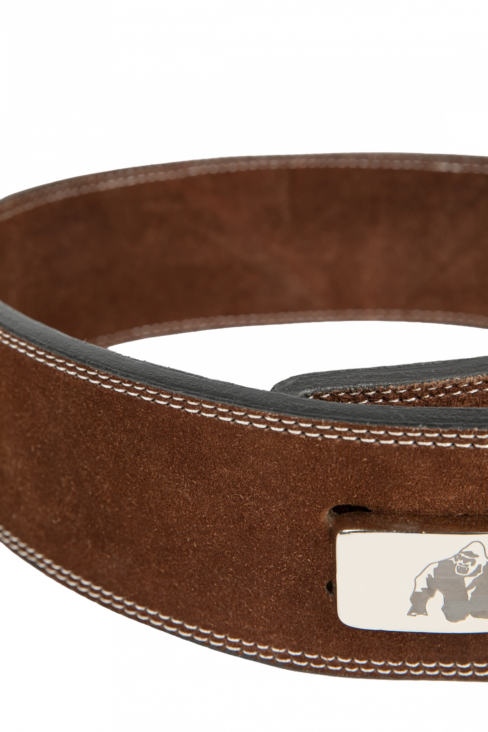 Gorilla Wear Gorilla Wear 4 Inch Leather Lever Belt - Brown, vue officielle secondaire