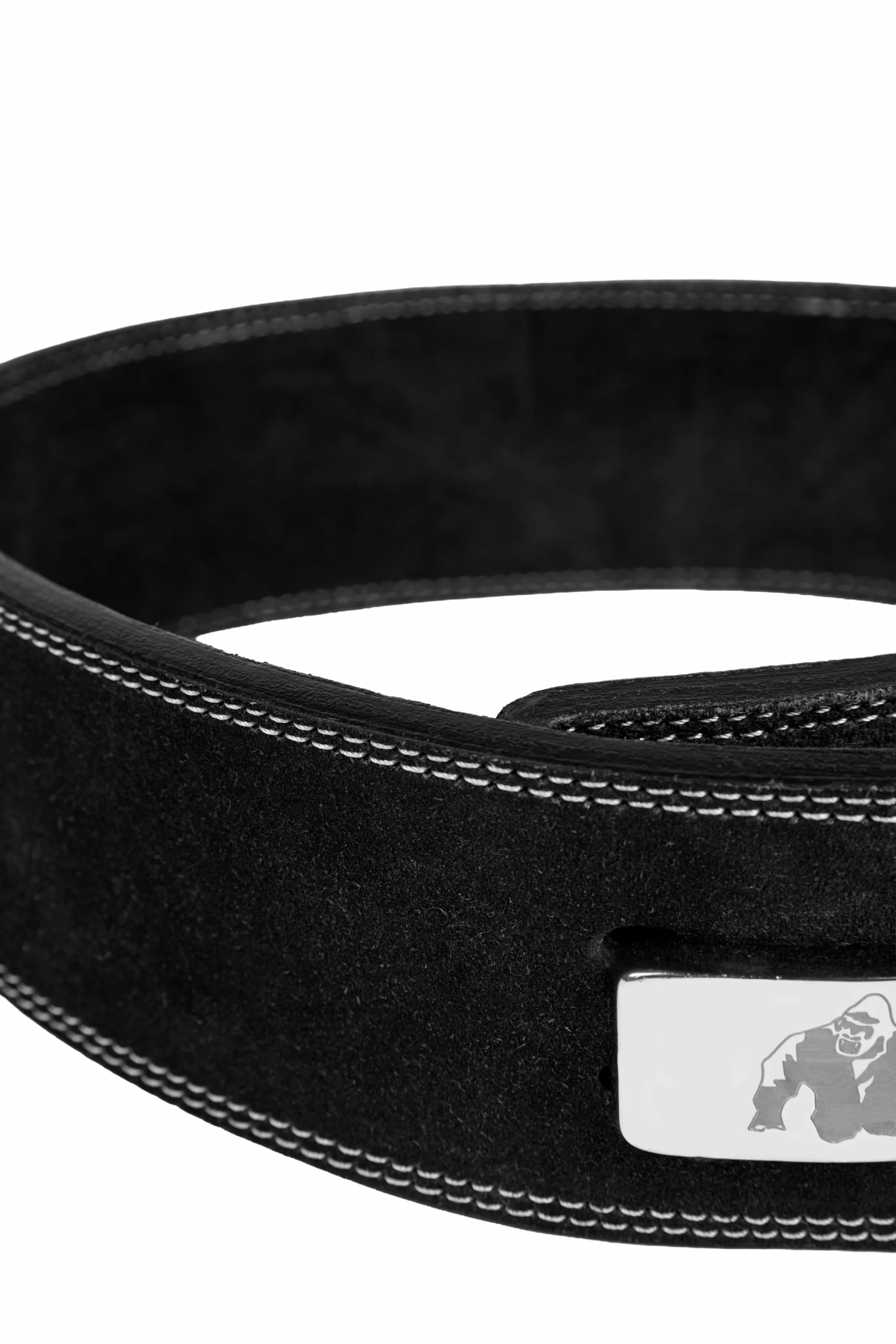 Gorilla Wear 4 Inch Leather Lever Belt - Black - autre vue officielle Gorilla Wear