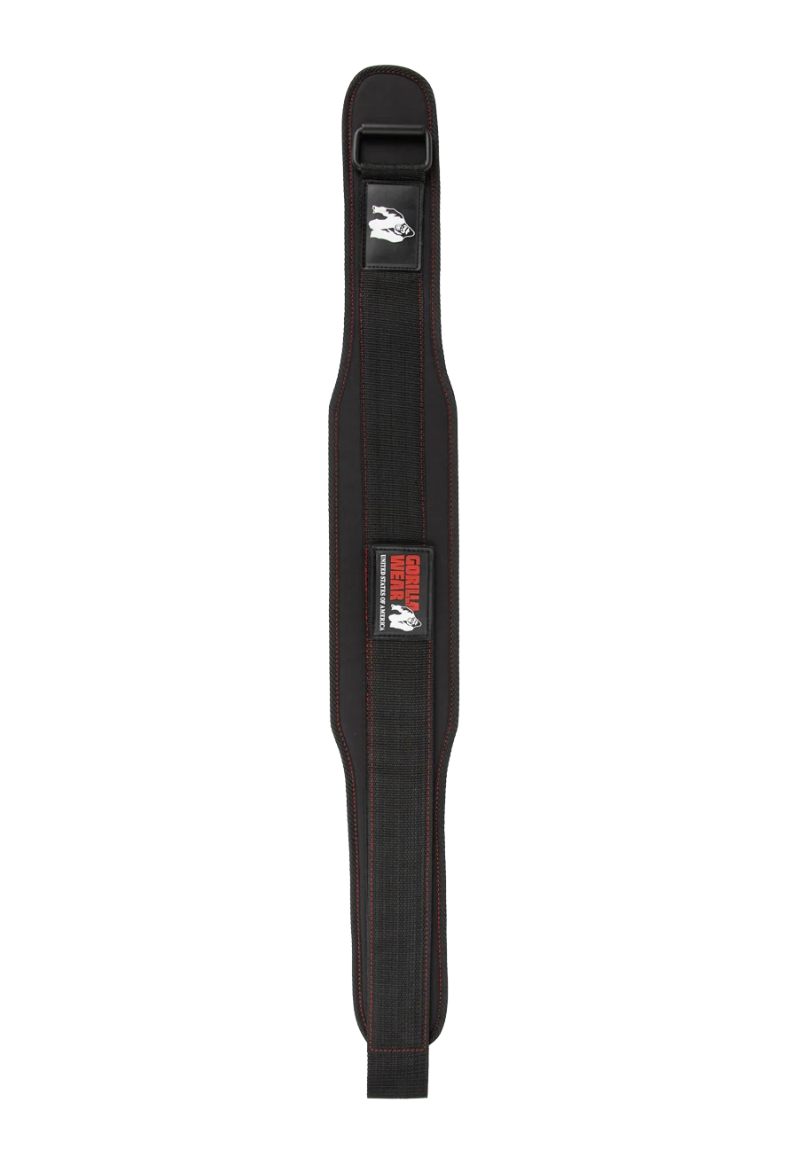 Gorilla Wear 4 Inch Womens Lifting Belt - Black/Red Stitched - autre vue officielle Gorilla Wear