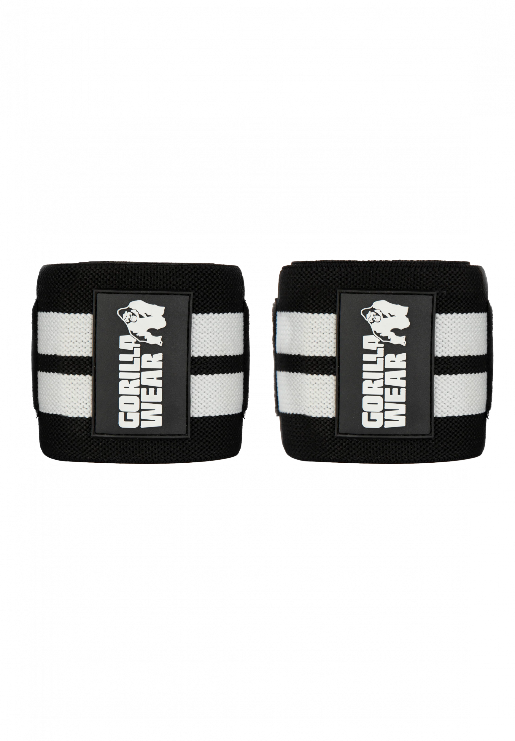 Elbow Wraps - Black/White - photo officielle Gorilla Wear