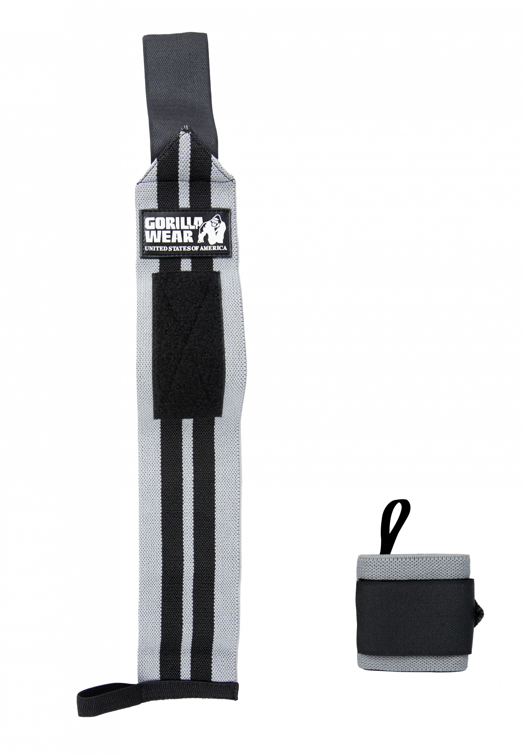 Wrist Wraps PRO - Gray/Black – détail officiel Gorilla Wear