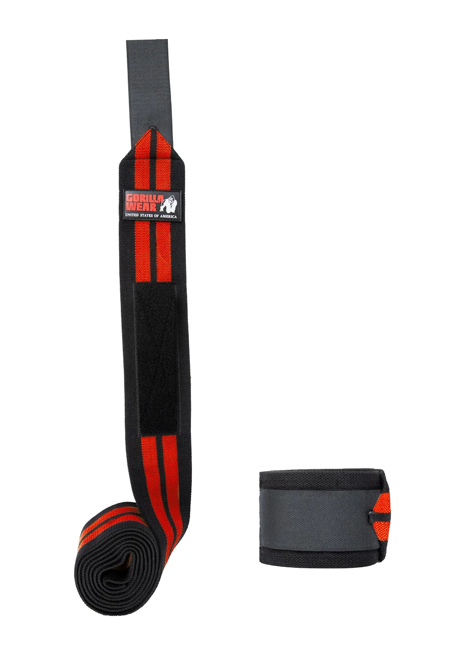 Knee Wraps 250CM - Black/Red – détail officiel Gorilla Wear