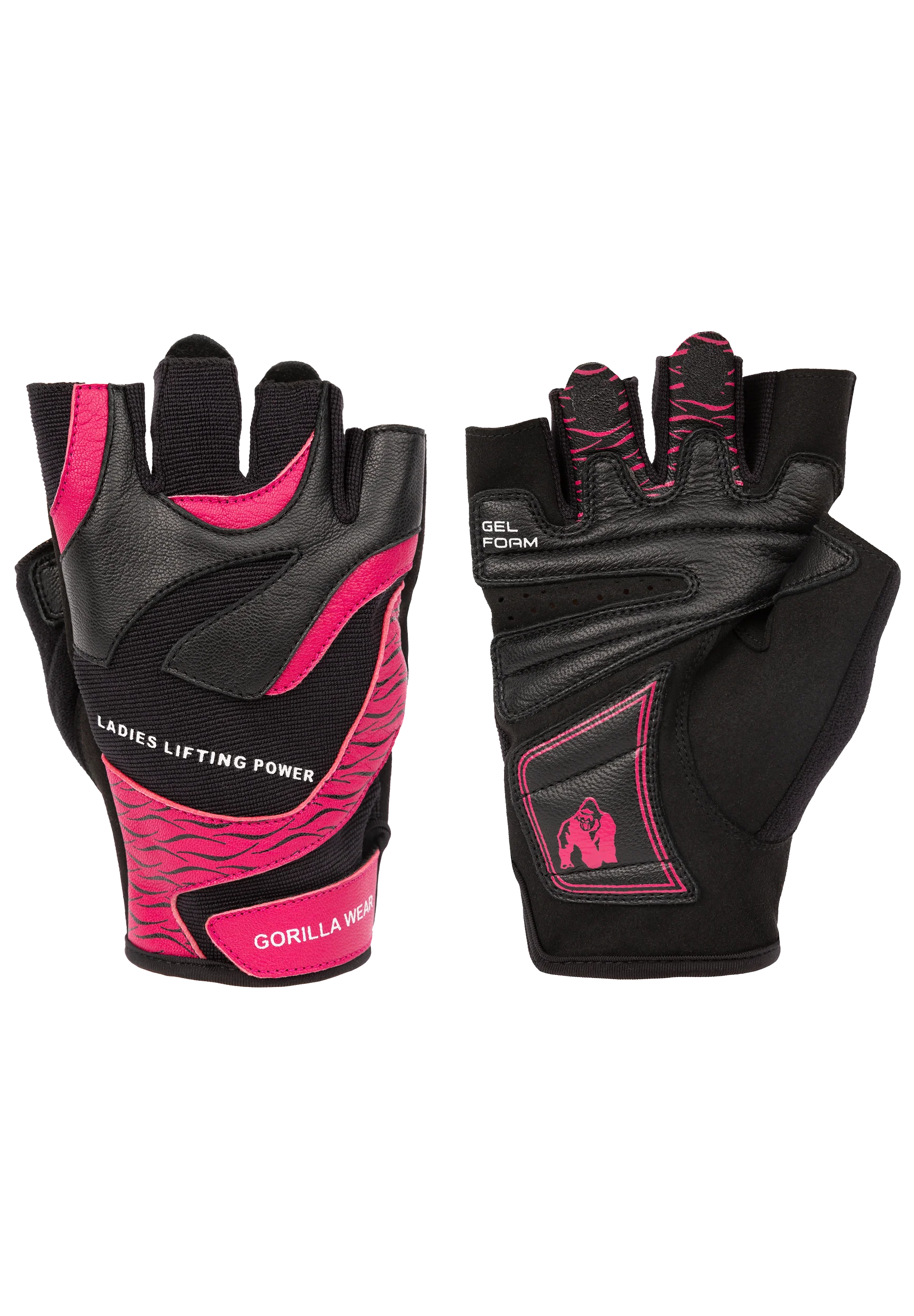 Womens Fitness Gloves 2.0 - Black/Pink – photo officielle Gorilla Wear